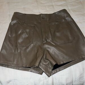 Anthropologie Maeve Pleather Shorts